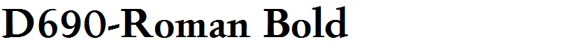 D690-Roman Bold