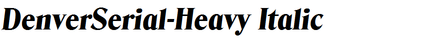 DenverSerial-Heavy Italic