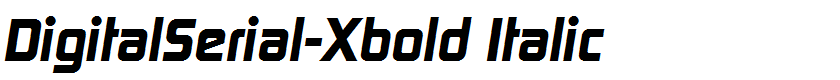 DigitalSerial-Xbold Italic