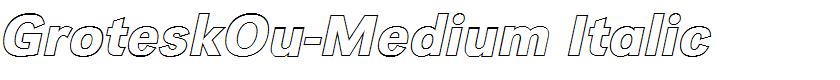 GroteskOu-Medium Italic