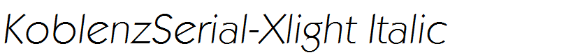 KoblenzSerial-Xlight Italic