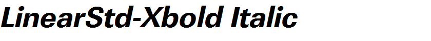 LinearStd-Xbold Italic