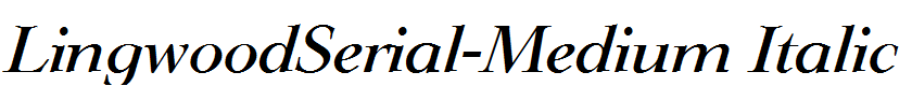 LingwoodSerial-Medium Italic