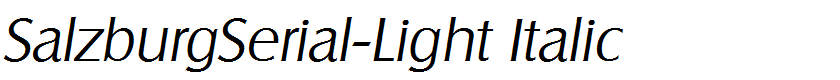 SalzburgSerial-Light Italic