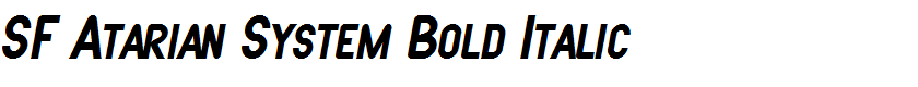 SF Atarian System Bold Italic