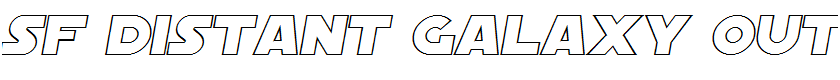 SF Distant Galaxy Outline Italic