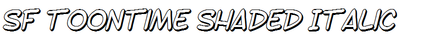 SF Toontime Shaded Italic