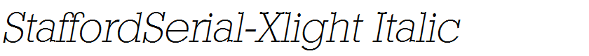 StaffordSerial-Xlight Italic